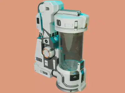 Sci-Fi Capsule Low-poly 3D model