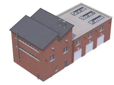 Industrial Building 15 Low-poly 3D model