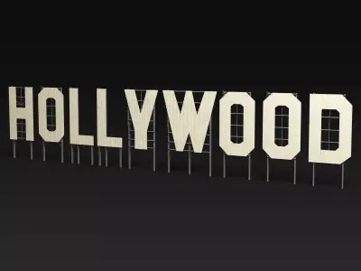 Hollywood sign 3D model