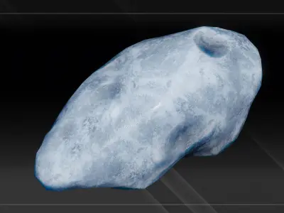 Lowpoly Ice Asteroids Low-poly 3D model