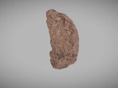 Porous Igneous Rock Low-poly 3D model