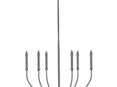 Hallum 6 Light Candle Style Classic Chandelier 3D model