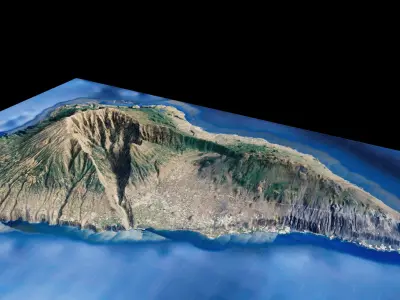 La palma Island full 3d model terrain 3D model
