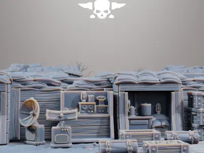 GrimGuard Trench Terrain 3D print model
