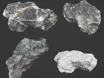 10 Erosion Rocks - High Poly - 231117 3D model