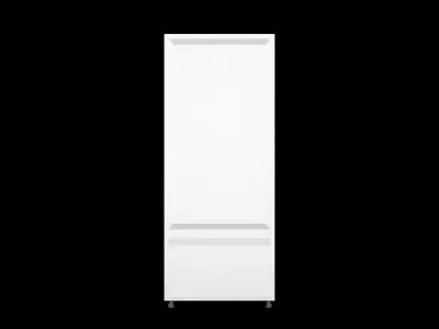 Double Door Refrigerator 3D model Low-poly 3D model