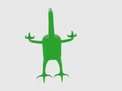Long Alien Low-poly 3D model