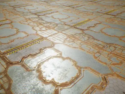 PBR Sci-Fi Spaceship Texture 12 Low-poly 3D model