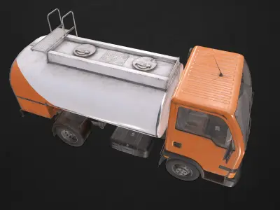 Light Truck Cistern Low-poly 3D model