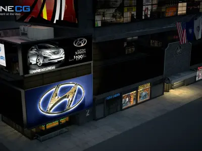 NYC Building Ramada Renaissance Low-poly 3D model