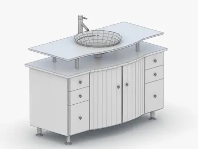 1582 - Sink Low-poly 3D model