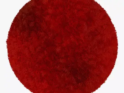 Carpet Sunny H74-red round 3D model