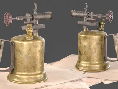 Blow torch Low-poly 3D model