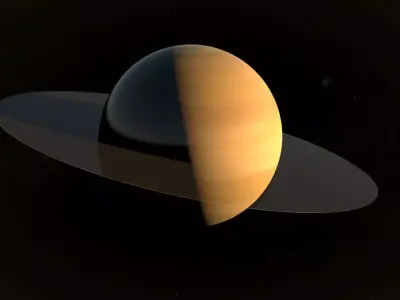 Planet Saturn 3D Model 8K Low-poly 3D model