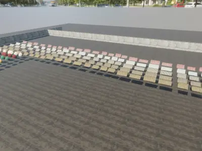 Shop  Awnings PBR Low-poly 3D model