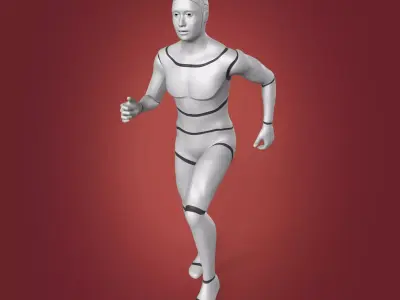 Humanoid Robot Rigged - Cartoon Character Low-poly 3D model