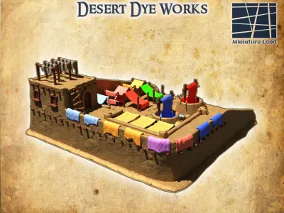 Desert Dye Works - Tabletop Terrain - 28 MM 3D print model