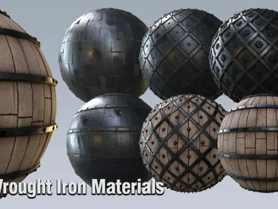 6 Wrought Iron Materials Texture