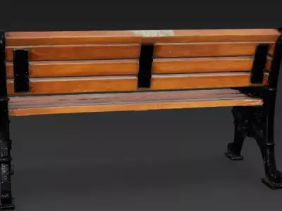 Classic Victorian Park Bench 3D Model Low-poly 3D model