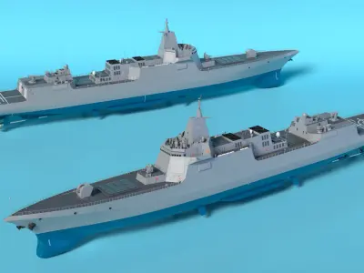  Stealth Naval Combat Ship Gray 
