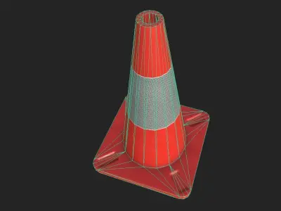 Traffic Cone - road  Free low-poly 3D model