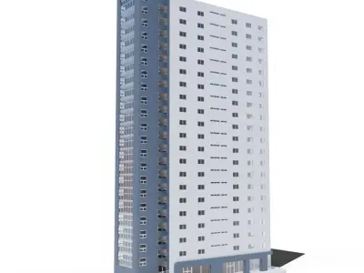 Residential Building with internal 1 3D model