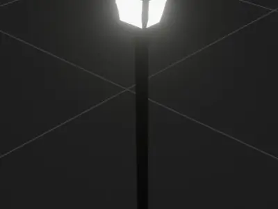 Street Lamp Low-poly 3D model