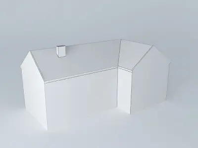 European Old Style House Low-poly 3D model