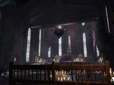 Throne Room Environment Low-poly 3D model