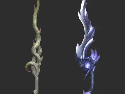 Fantasy Sword Collection Low-poly 3D model
