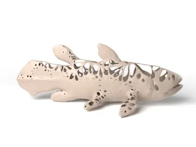 Coelacanth Dust Voronoi Low-poly 3D model