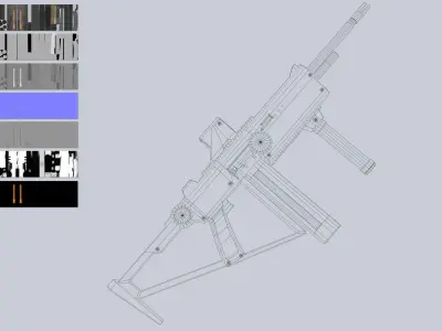 Sci fi elite rifle Low-poly 3D model