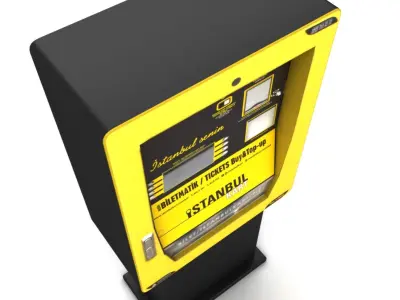 Istanbul Ticket Machine Low-poly 3D model