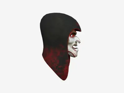 Assassin Mask A04 Red Blood - Character Design Fashion Low-poly 3D model