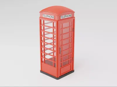Phone Box Low Polly 3D Model Game Ready Free 3D model