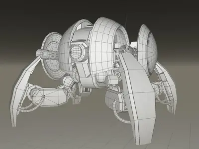 Crab Sentry Drone 3D model