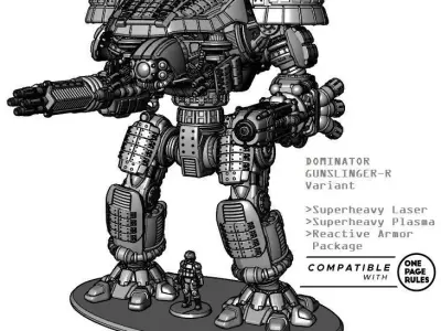 Project Dominator Gunslinger-R Long Range Variant 3D print model