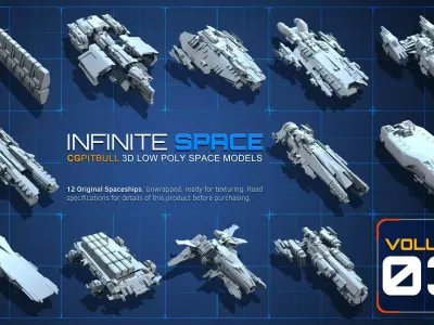 LOW - SPACE Vol03 Low-poly 3D model
