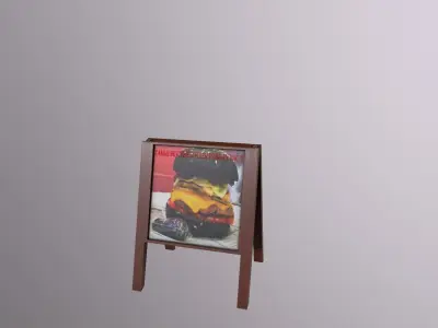 pavement sign 3D model
