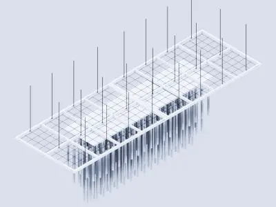 Metal Pipe Pendant Decor 3D model