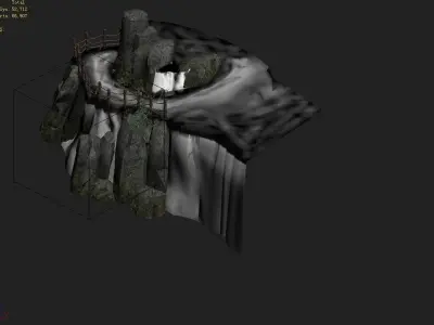 Explore the mountains - hillside - mountain road 1 3D model