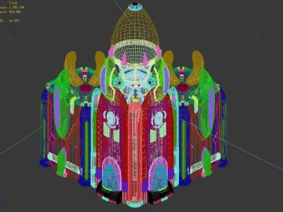 Different dimension - building - wall 07 3D model