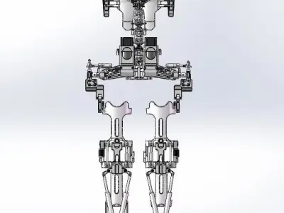 Robot spine structure and auxiliary exoskeleton device 3D model