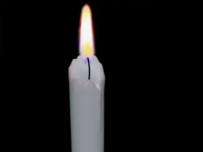 Candle burning 3D model