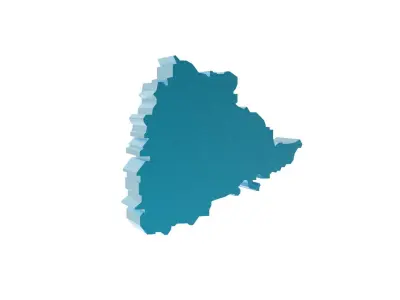ALL INDIAN STATES 3D  Low-poly 3D model