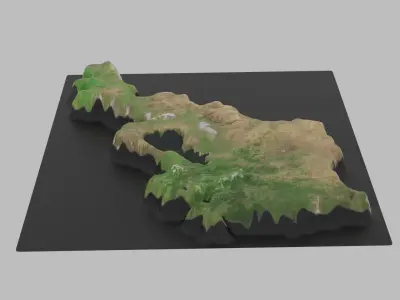 Armenia Map Low-poly 3D model