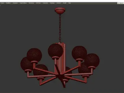 AVAIL BRASS LUSTRE Low-poly 3D model