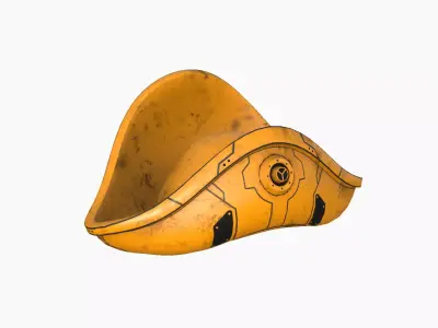 SciFi Pirate Hat A02 - Futuristic Character Design Low-poly 3D model