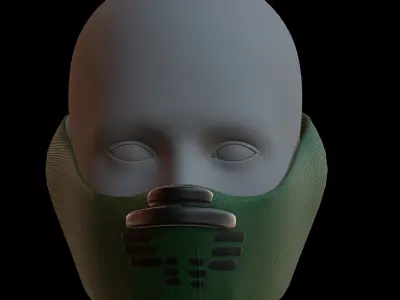 Gas mask helmet 3d model scifi Low-poly  Low-poly 3D model 142