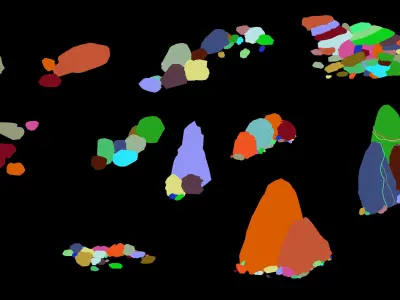 Yamano-Rock Collection group of rocks 3D model
